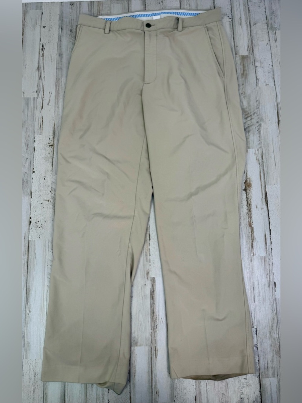 FootJoy Pants Mens 38x31 Beige Microfiber Stretch Dress Pants Golf Performance - Picture 2 of 11